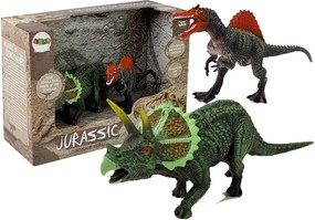 LEAN TOYS Sada figúrok dinosaurov - Spinosaurus, Triceratops