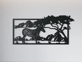 drevko Drevený obraz Zebra v savane