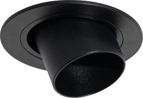 Moderné zabudované bodové svetlo čierne GU10 35 mm okrúhle výkyvné - Installa