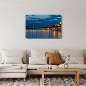 Obraz Bratislavy s hradom (90x60 cm)