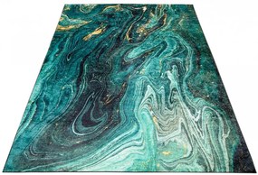Trendový koberec v zelených a modrých odtieňoch Šírka: 80 cm | Dĺžka: 150 cm