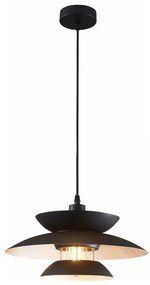 Luster na lanku BERIT 1xE27/20W/230V čierna