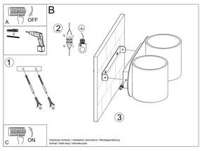 Sollux SL.0659 - Nástenné bodové svietidlo ORBIS 2xG9/40W/230V biela