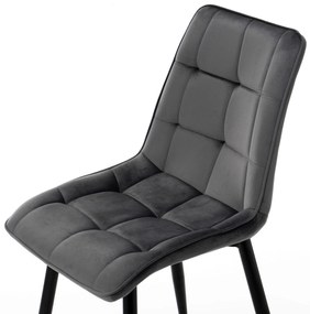 JAKS Jedálenská stolička Chic velvet tmavo šedá