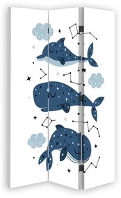 Gario Paraván Ocean friends Rozmery: 110 x 170 cm, Prevedenie: Otočný paraván 360°