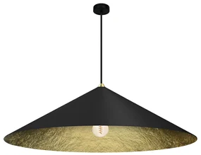 Závesné svietidlo Fuji, 1x čierne/zlaté kompozitné tienidlo, (fi 90cm), b
