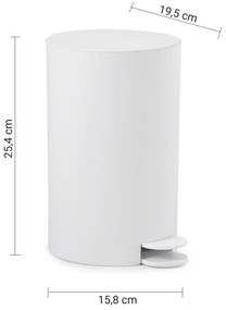 Gedy Gedy, SHARON Odpadkový koš 3l, ABS plast, biela, SH0902