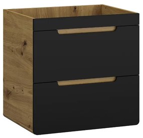 Skrinka Bronx 60 dub artisan-čierna matná