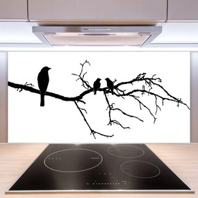 Nástenný panel  Vtáky vetva umenie 125x50 cm