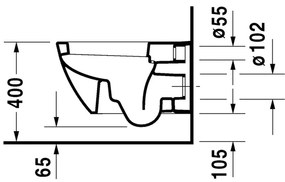 Duravit Happy D.2 - Závesné WC 540x365 mm, biela 2221090000