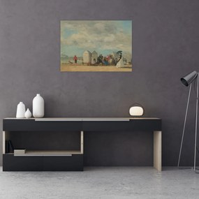 Obraz - Eugène Boudin, Beach Scene , reprodukcia (70x50 cm)