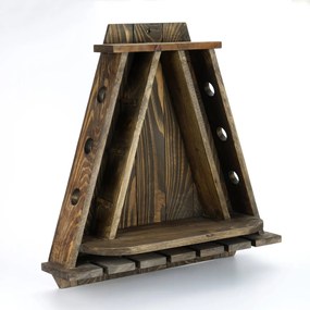 Stojan na víno DREVO 57 cm hnedý