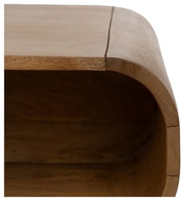 Konferenčný stolík z masívu mindi v prírodnej farbe 60x120 cm Mahón – Ixia