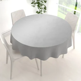 Biante Zamatový okrúhly obrus Velvet Premium SVP-039 Sivý Ø 90 cm