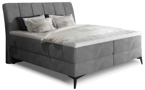 Manželská posteľ Boxspring 160 cm Alberto (tmavosivá) (s matracmi). Akcia -20%. Vlastná spoľahlivá doprava až k Vám domov. 1027365