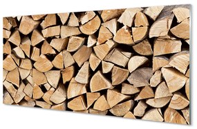 Obraz plexi Wood zloženie paliva 125x50 cm