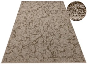Metrážny koberec Marble 90 mramor, hnedý / béžový