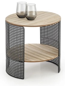 Konferenčný stolík WZOR 41 cm prírodný dub/čierny