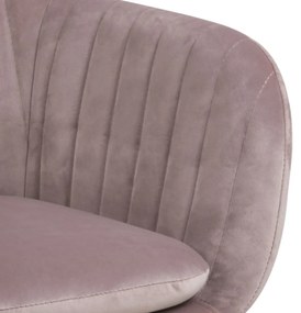 Dizajnová stolička Nashira, svetlo ružová VIC