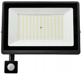 BERGE LED reflektor IP65 - 200W - 18000lm s pohybovým a súmrakovým senzorom - studená farba