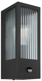 Globo 31980S-Vonkajšie nástenné svietidlo so senzorom GUNDULA 1xE27/60W/230V IP44