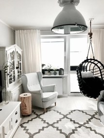 Koberec SKETCH - F343 Marocká mreža, krémovo - sivý