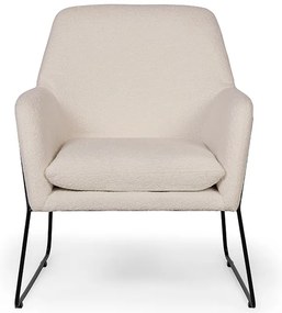Krémové designové kreslo MILAN