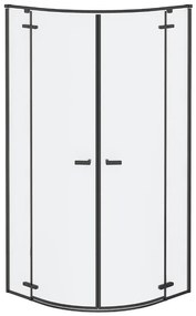 Sprchový kút polkruhový Delta2 90x90195 black