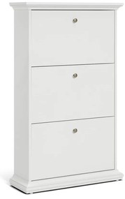 Biela výklopná skrinka na topánky Paris – Tvilum