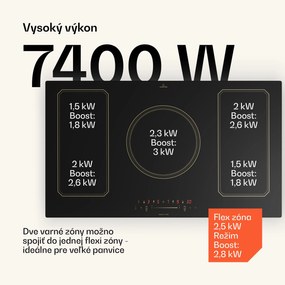 Klarstein Victoria 5 Flex, vstavaná indukčná varná doska, 7400 W, 2 x Flexzone, časovač