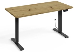Elektrický PC stolík Motiva 120 (čierna + dub artisan). Akcia -21%. Vlastná spoľahlivá doprava až k Vám domov. 1124892