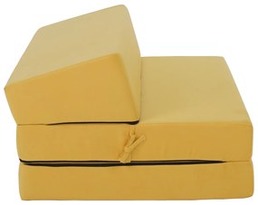 Skladacie kreslo/matrac VEDIS, žltá