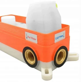 Rea Lungo, podomietková vaňová batéria + Box, biela, REA-B6440