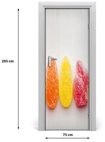 Samolepiace fototapety na dvere farebné želé 75x205 cm