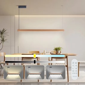 Immax NEO 07303L - LED stmievateľný luster na lanku MADEIRA 26W/230V Wi-Fi Tuya 122 cm dub