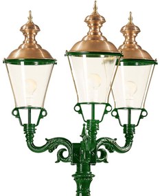 Troj-plameňový svietnik Parijs, zelený