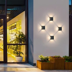 Brilagi - LED vonkajšie nástenné svietidlo QUADRAY LED/6W/230V antracit IP54