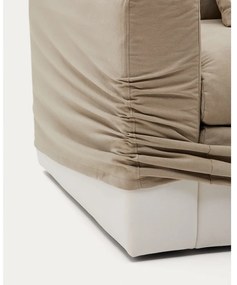 Béžová ľanová pohovka 340 cm Nora – Kave Home