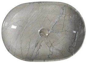 Sapho - Umývadlo na dosku DALMA 59x42 cm keramika/grigio