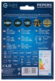 Schodiskové LED svietidlo Pepers, 1x LED 0,6w, 4000k, s