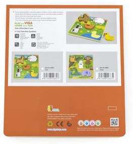 Drevené puzzle Viga 44662 farma