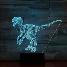 3Dmix 3DL-BTB010 – 3D LED nočná lampa - T-rex (Bluetooth reproduktor - farba biela)