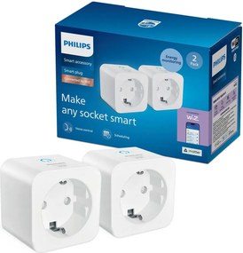 Philips - SADA 2x inteligentné zásuvky SCHUKO 2300W Wi-Fi