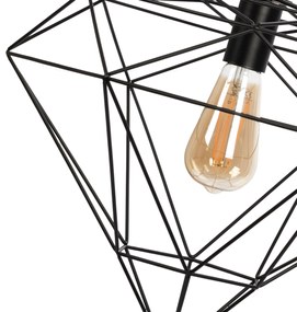 Toolight - Závesná lampa 1xE27 DIAMENT 392197, čierna, OSW-08570