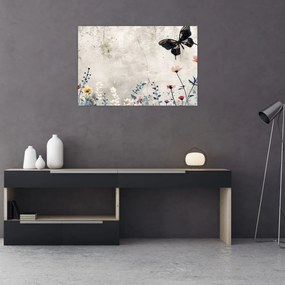Obraz - Lúka v betóne (90x60 cm)