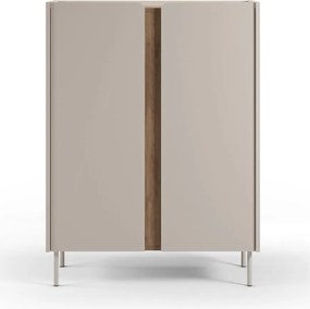 Skrinka v dekore duba v krémovo-prírodnej farbe 90x120x40 cm Lucile – Marckeric