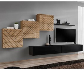 Obývacia Stena Switch X Line Wotan/Čierna