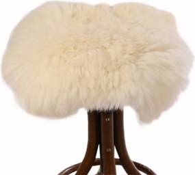 Podsedák z ovčej kože biely