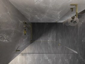 Mexen Lunar-B L, 1-krídlový sprchový kút, ľavý, 95 x 90 cm, 8mm číre sklo, zlatý lesklý profil, 832L-095-090-50-00-L