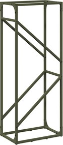 vidaXL Stojan na palivové drevo olivovo zelená 40x25x100 cm